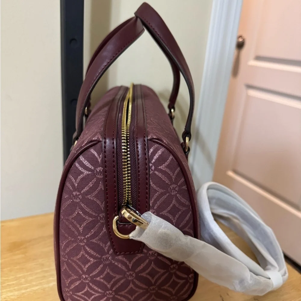 Michael Kors Merlot Patterned Satchel w/Umbrella